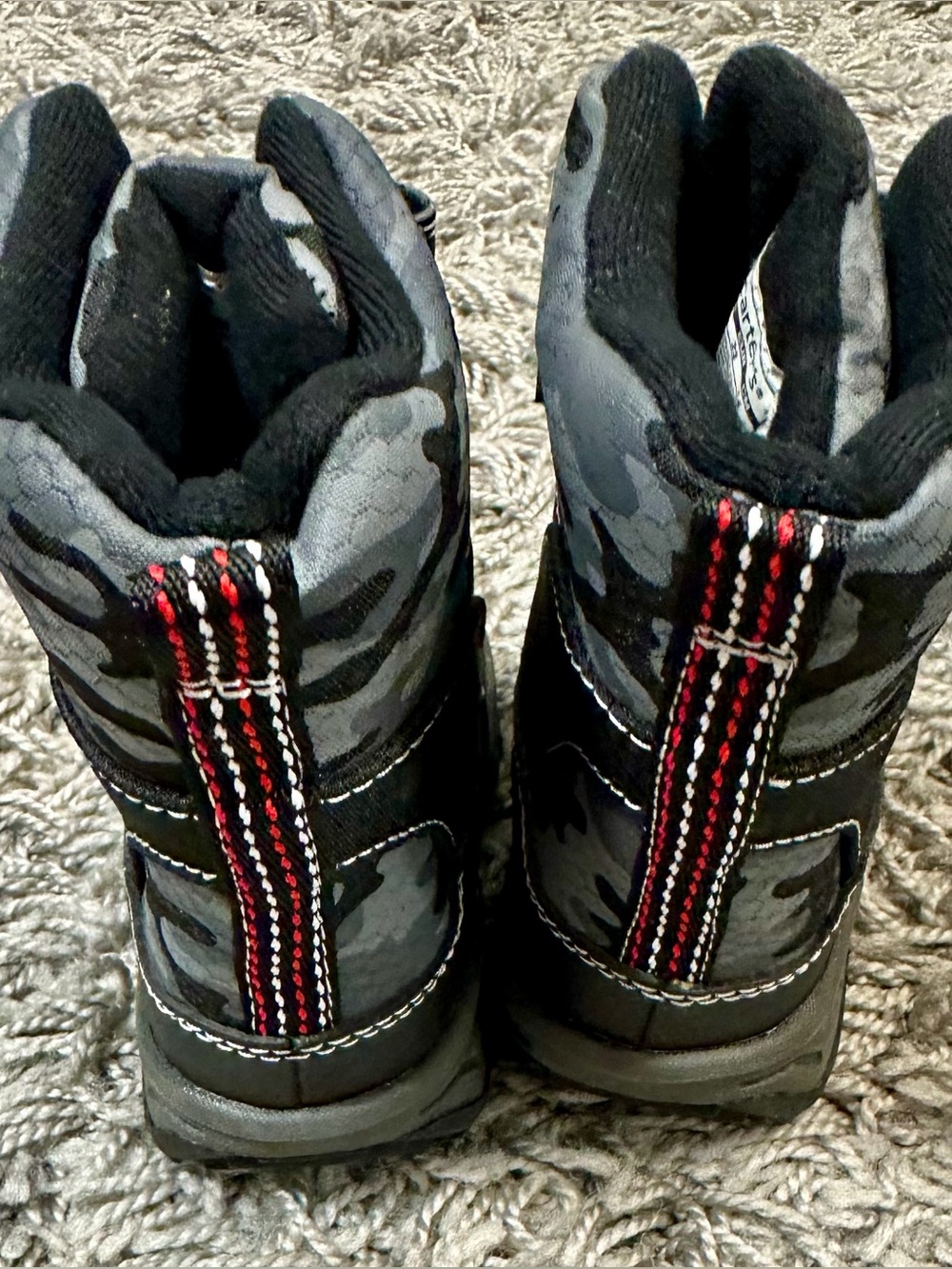 Carter's Black and Gray Camo Kids Winter Boots - Picture 9 of 13
